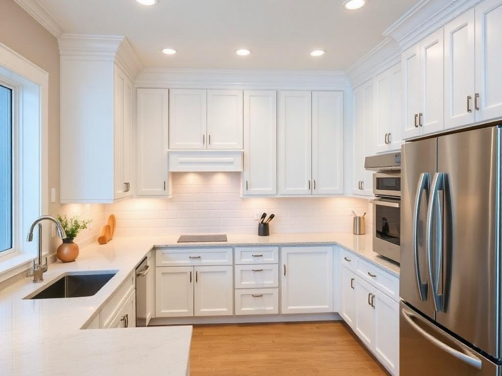 Kitchen remodel with molding