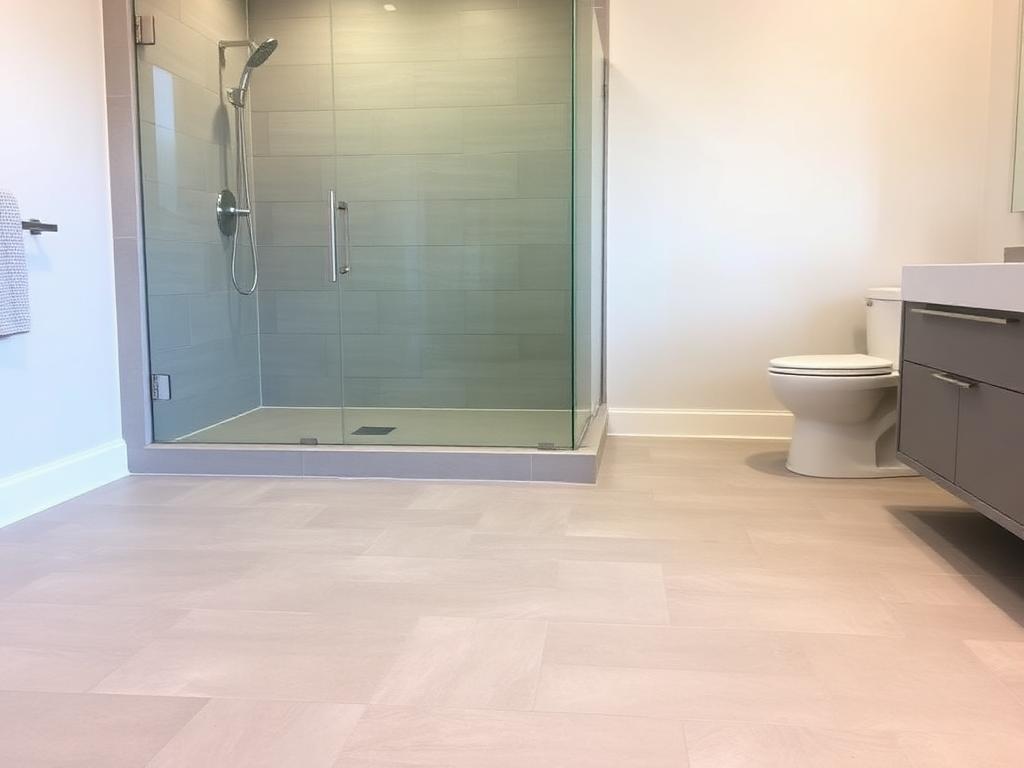 Finished tile floor